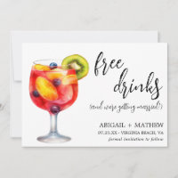 Photo de cocktail de sangria drôle pour mariage