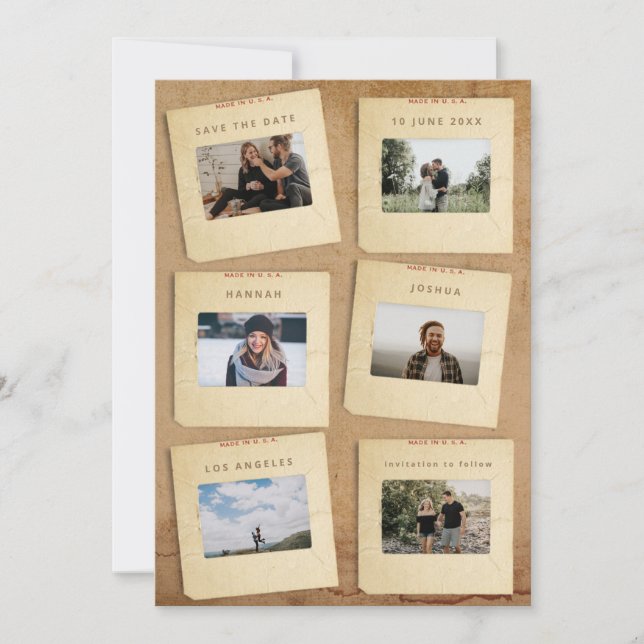 Save The Date Photo de diapositives anciennes (Devant)