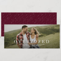 Photo de fiançailles "save the date" débordant de 