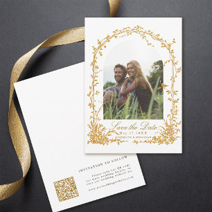 Save The Date Photo de mariage au jardin botanique ambre avec ar