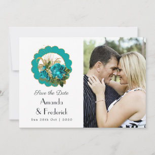 Save The Date Photo de mariage aux roses Art Déco de Paris coule