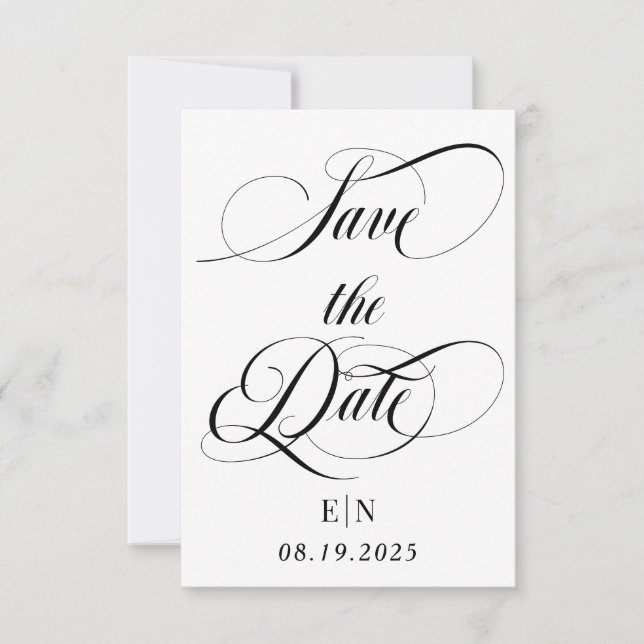 Save The Date Photo de mariage avec monogramme (Devant)