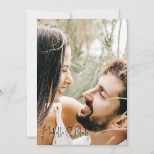 Save The Date Photo de mariage bohème floral à conserver pour la