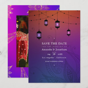 Save The Date Photo de mariage Bollywood arabian