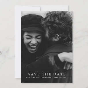 Save The Date Photo de mariage botanique à l'aquarelle florale l