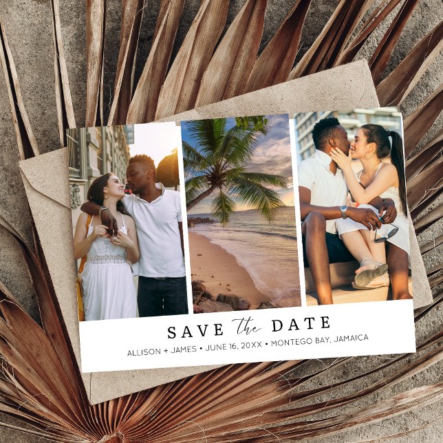 Save The Date Photo de mariage de destination de plage (Créateur téléchargé)