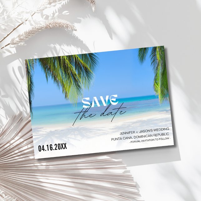 Save The Date Photo de mariage de destination de plage (Beach Destination Wedding Photo Save The Date)