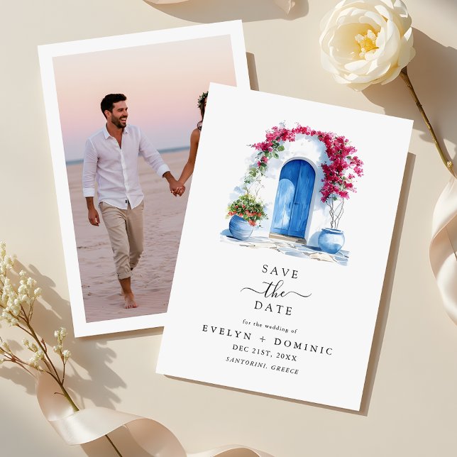 Save The Date Photo de mariage de destination moderne avec bouga (Créateur téléchargé)