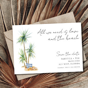 Save The Date Photo de mariage de Key West Florida Beach