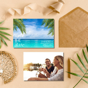 Save The Date Photo de mariage de la plage tropicale Enregistrer