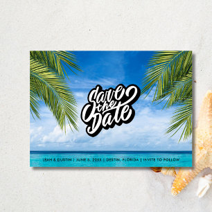 Save The Date Photo de mariage de la plage tropicale Enregistrer