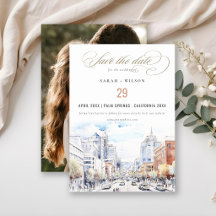 Photo de mariage de paysage à l'aquarelle d'Omaha