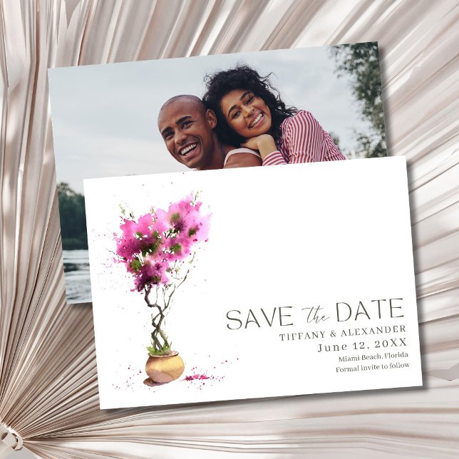 Save The Date Photo de mariage d'été en destination de vacances (Summer Destination Wedding Photo Save The Date)