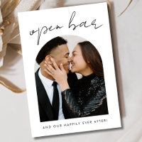 Photo de mariage drôle « Open Bar » Enregistrez la