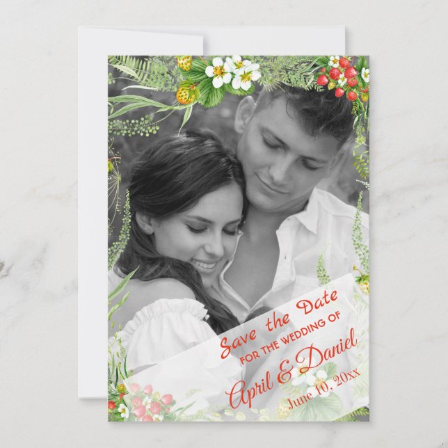 Save The Date Photo de mariage du printemps Enregistrer la date (Devant)