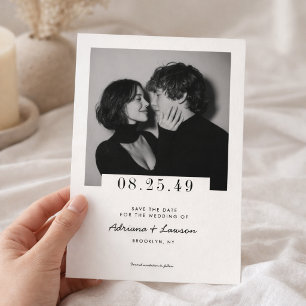 Save The Date Photo de mariage éditorial romantique minimaliste 