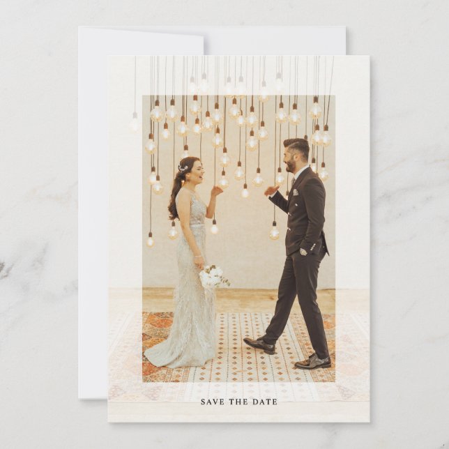 Save The Date Photo de mariage élégant moderne  (Devant)