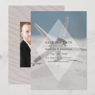 Save The Date Photo de mariage estival tropical sur la plage