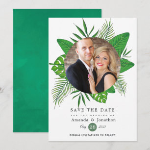 Save The Date Photo de mariage exotique sur une plage tropicale
