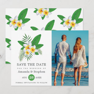 Save The Date Photo de mariage exotique sur une plage tropicale
