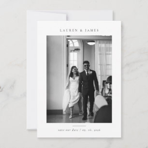 Save The Date Photo de mariage formelle classique - Enregistrez