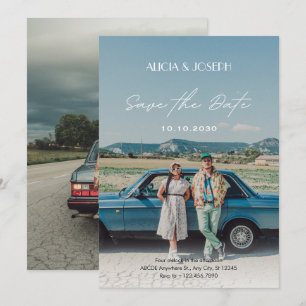 Save The Date Photo de mariage minimaliste vintage