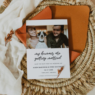 Save The Date Photo de mariage moderne de mes humains