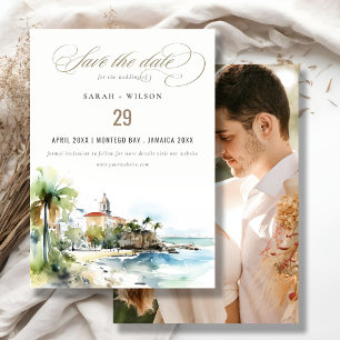 Save The Date Photo de mariage paysager à Montego Bay Jamaïque