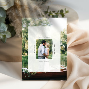 Save The Date Photo de mariage timbre-poste moderne