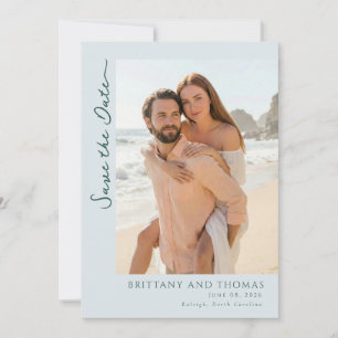 Save The Date Photo de plage pastel romantique