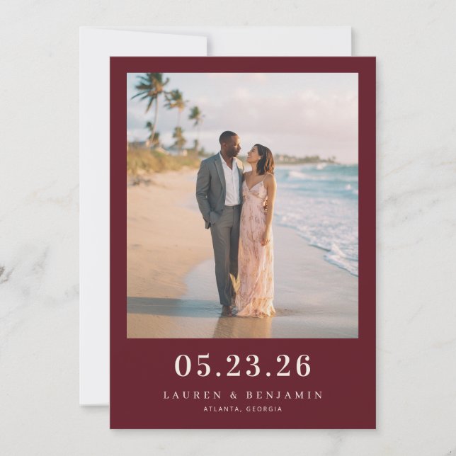Save The Date Photo de plage romantique (Devant)