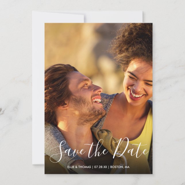 Save The Date Photo de style moderne simple (Devant)