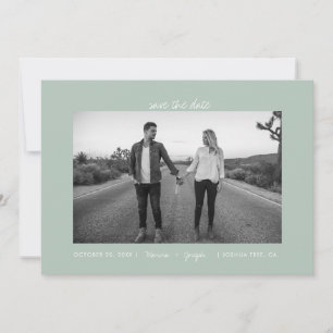 Save The Date Photo décontracté Pastel Sage Frame