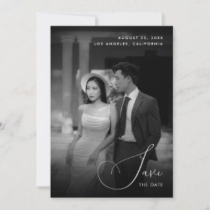 Save The Date Photo défraîchi Vintage Vieux Mariage