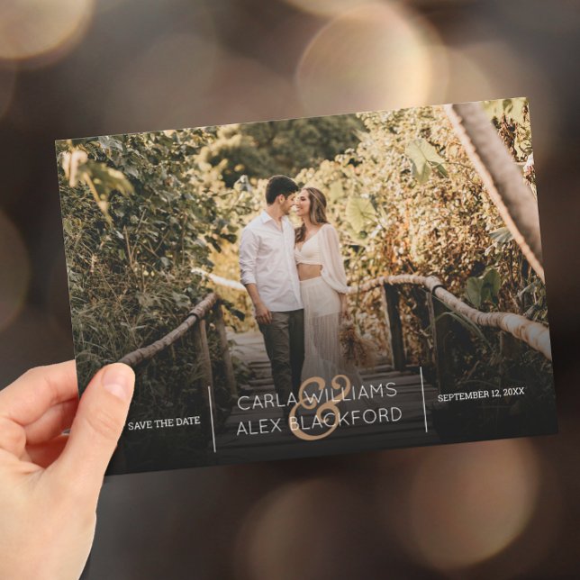 Save The Date Photo Design Mariage Moderne Enregistrer La Date (Créateur téléchargé)