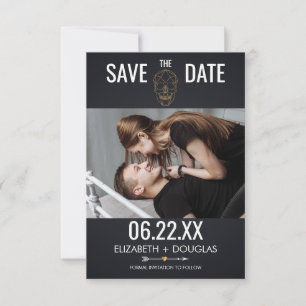 Save The Date Photo du crâne géométrique