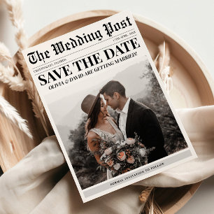 Save The Date Photo du journal Mariage unique