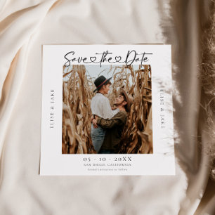 Save The Date Photo du Mariage de la police cardiaque