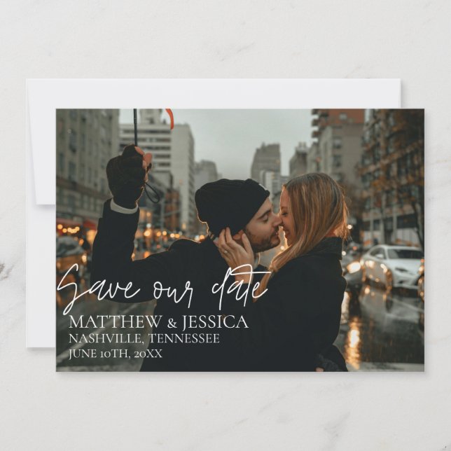 Save The Date Photo du Mariage de New York Enregistrer la date (Devant)