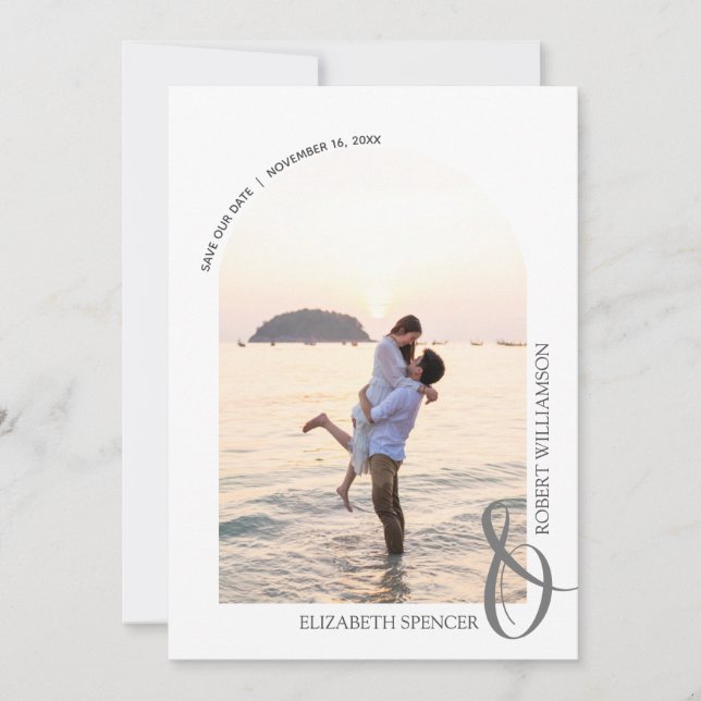 Save The Date Photo du Mariage du code QR (Devant)