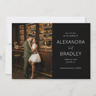 Save The Date Photo élégant et sombre romantique