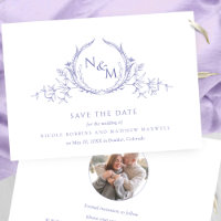 Photo : Elegant violet Mariage de monogramme