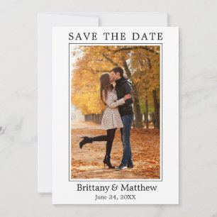 Save The Date Photo en couple minimaliste moderne
