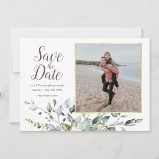 Save The Date Photo Enregistrer la date | Flore d'aquarelle de c