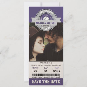 Save The Date Photo Enregistrer la Date Mariage Billet de Sport