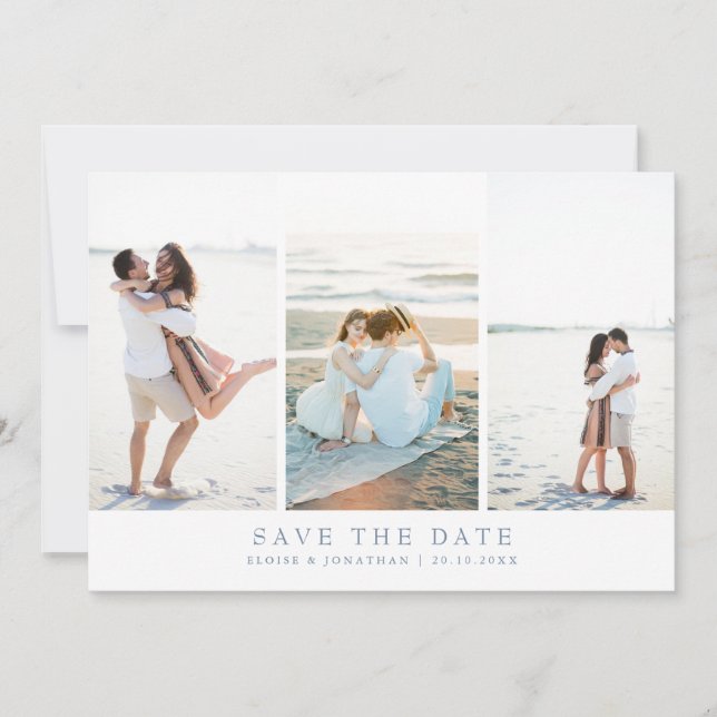 Save The Date Photo Fleur sauvage minimaliste simple (Devant)