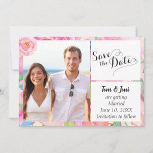 Save The Date Photo florale tropicale Enregistrer la date