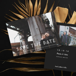 Save The Date Photo Gay Retro Art Déco Enregistrer la date