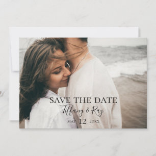 Save The Date Photo horizontale simple et élégante Enregistrer l