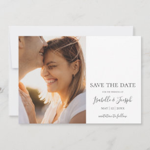 Save The Date Photo horizontale simple et élégante Enregistrer l